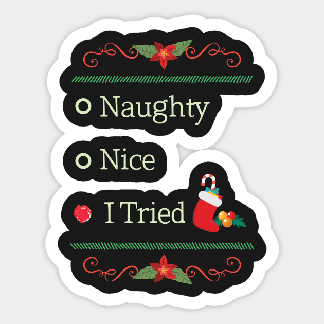 Naughty Or Nice Christmas Santa's Naughty List Sticker by GDLife